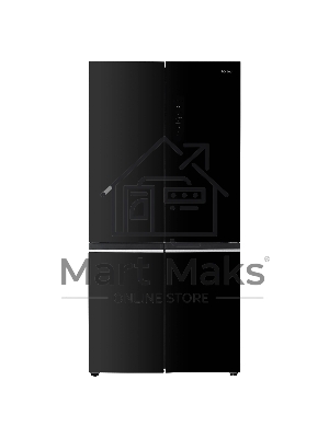 Холодильник Korting KNFM 91868 GN черное стекло трехкамерный 364/148л морозилка снизу, No Frost