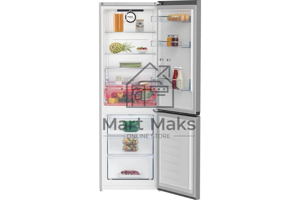 Холодильник Beko B3RCNK362HX нержавеющая сталь двухкамерный 220/100л морозилка снизу Total No Frost