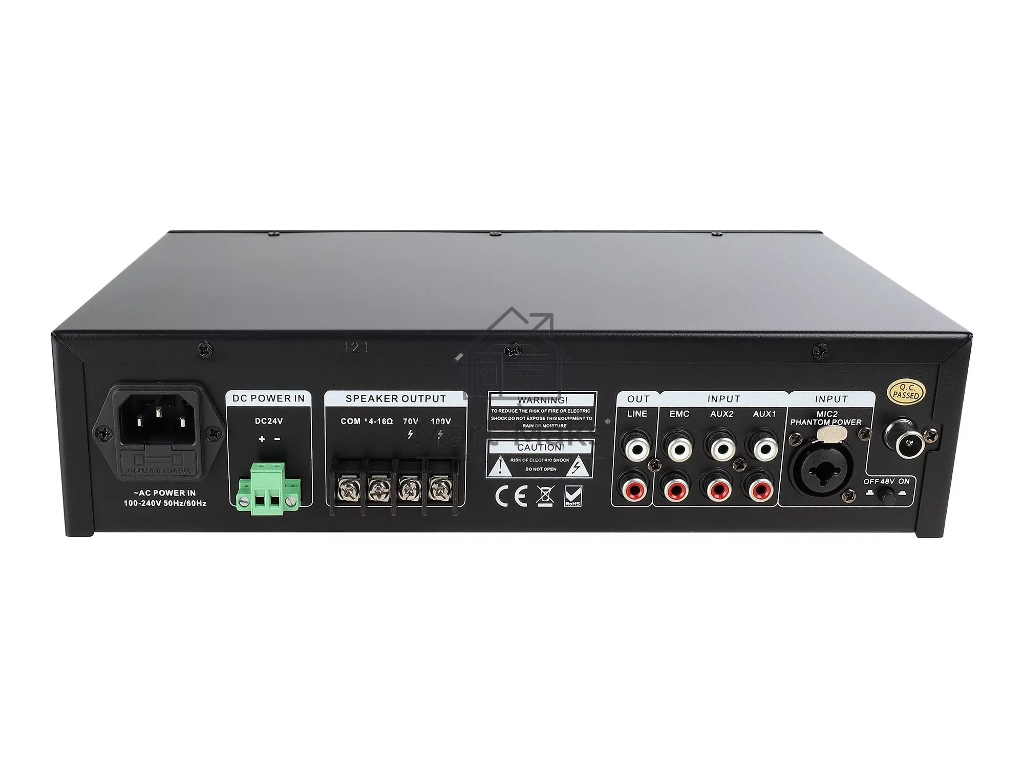 Микшер-усилитель Intrend ITMXAMP-60MT MP3, FM тюнер, USB, Bluetooth, 2хMic/3хLine входы, 1хLine выход,60 Вт, 4/8Ом/100V, IR-пульт в комплекте