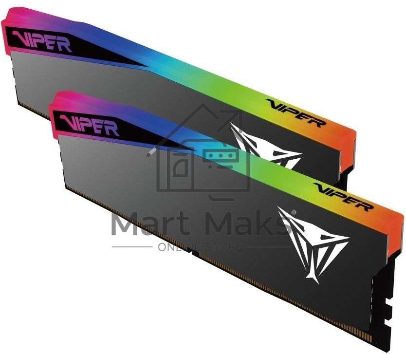Оперативная память Patriot Memory Viper Elite 5 Ultra RGb RTL Gaming VEUR564G6028K DDR5 2x32Gb 6000MHz PC5-48000 CL28 DIMM 288-pin 1.4В kit single rank с радиатором Ret