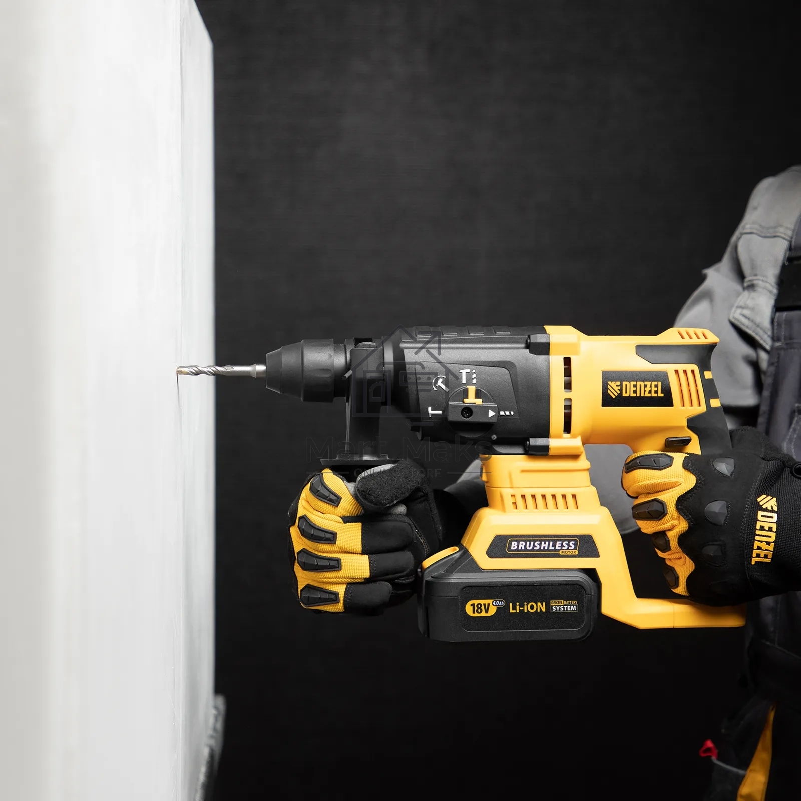 Бур по бетону Denzel двойная спираль, Cobalt W-tip, 6x110 мм, SDS PLUS