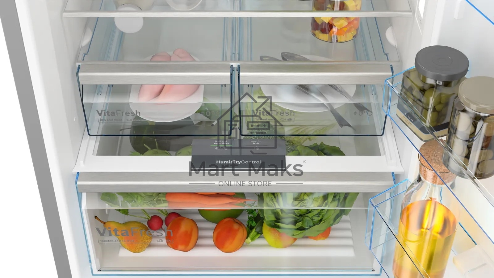 Холодильник Bosch KGN56CX30U нержавеющая сталь двухкамерный 400/105л морозилка снизу, No Frost