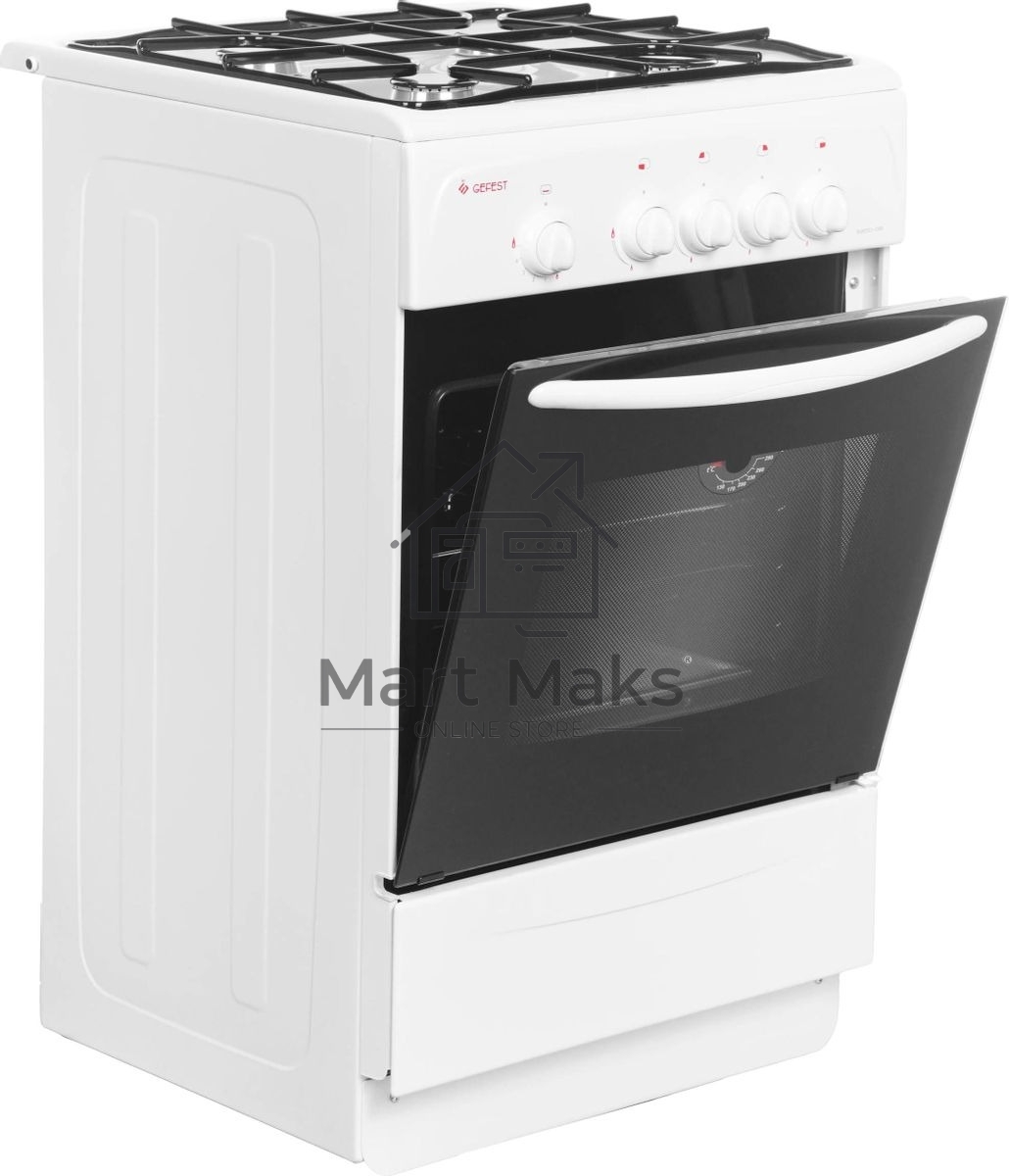 Плита газовая Gefest ПГ 3200-08 К35 белый, конфорок 4 шт, духовка 42 л, 50 см x 85 см x 53 см