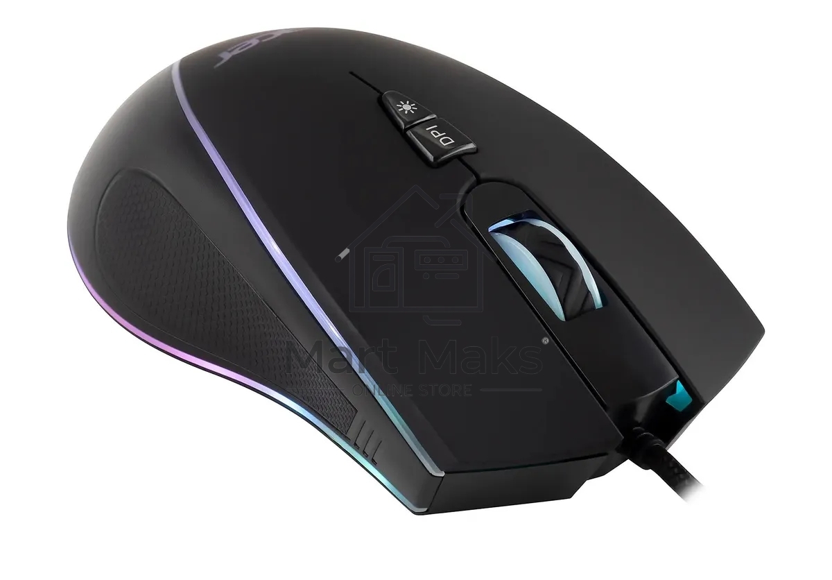 Мышь проводная Acer OMW131 черный, 6400 dpi, USB, кнопки - 7