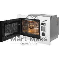 Встраиваемая микроволновая печь Domfy DM2540BW WG белый, 25 л, 900 Вт, переключатели - кнопки/поворотный мехинизм