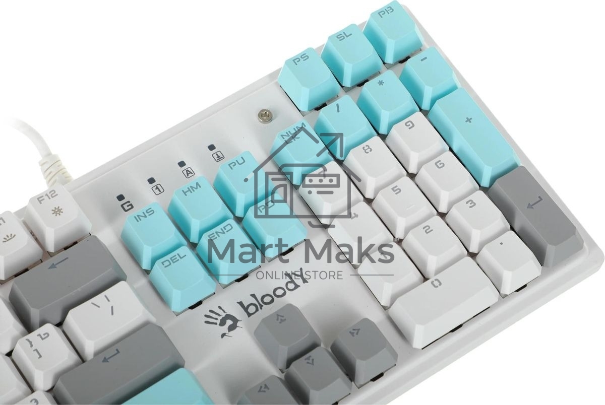 Клавиатура проводная A4Tech Bloody S510N USB белый