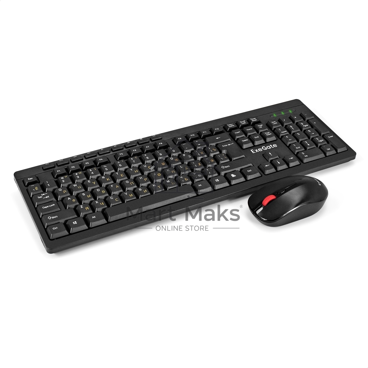 Комплект клавиатура+мышь ExeGate Professional Standard Combo MK260 беспроводной, USB, 1200 DPI, чёрный