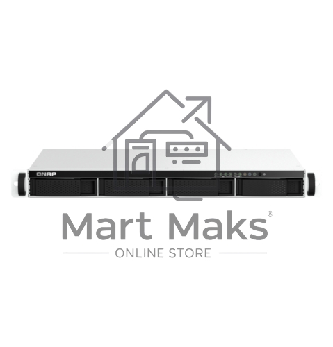 Сетевое хранилище SMB QNAP TS-464eU-8G NAS 4 HDD trays, rackmount 1U, 1 PSU. 4-core Intel Celeron N5105/N5095 2.0-2.9 GHz, 8 GB RAM, 2x2.5GbE, 2xUSB 3.2 Gen 2 (10Gbps), 2xUSB 2.0, 1xHDMI, 2xM.2 PCIe Gen 3 x1 slots, W/o rail kit RAIL-B02