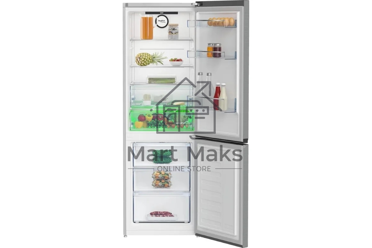 Холодильник Beko B3RCNK362HX нержавеющая сталь двухкамерный 220/100л морозилка снизу Total No Frost