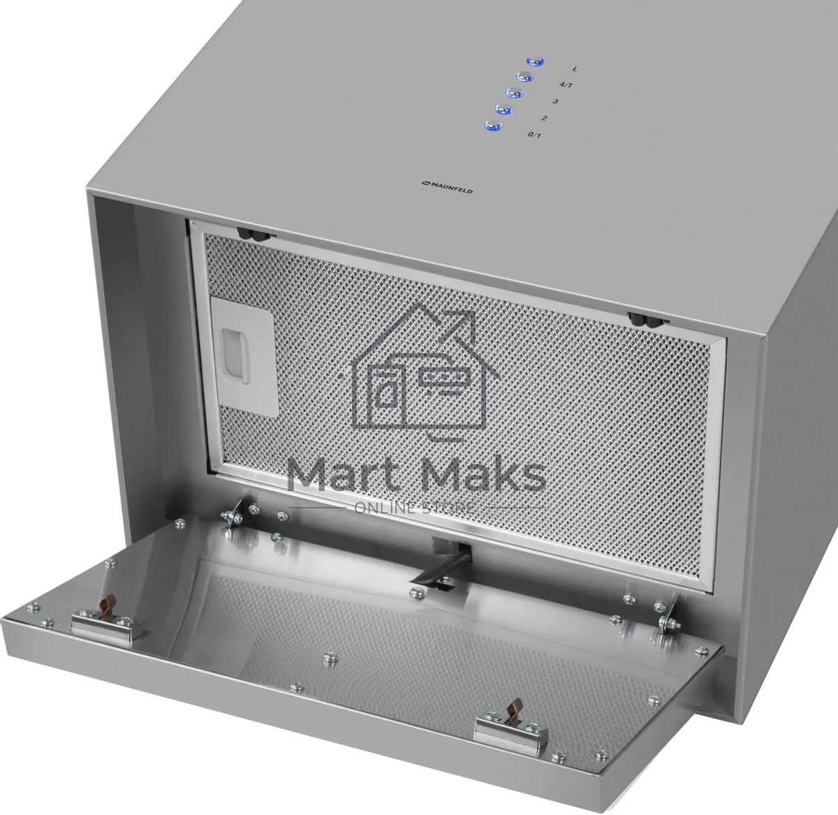 Вытяжка пристенная островная Maunfeld Bath Plus 402 нержавеющая сталь, 40 см, 1150 куб. м/ч, 52 дБ