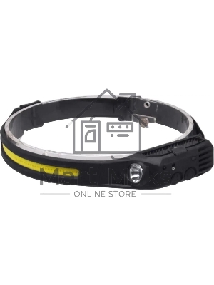 Фонарь налобный Gauss GFL411 черный 7Вт лам.:светодиодный встроенный аккумулятор