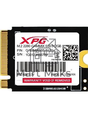 Накопитель SSD NVMe ADATA XPG GAMMIX S55, 512Gb, PCIe 4.0 x4, 2230, R/W 5000/3000 Мбайт/сек