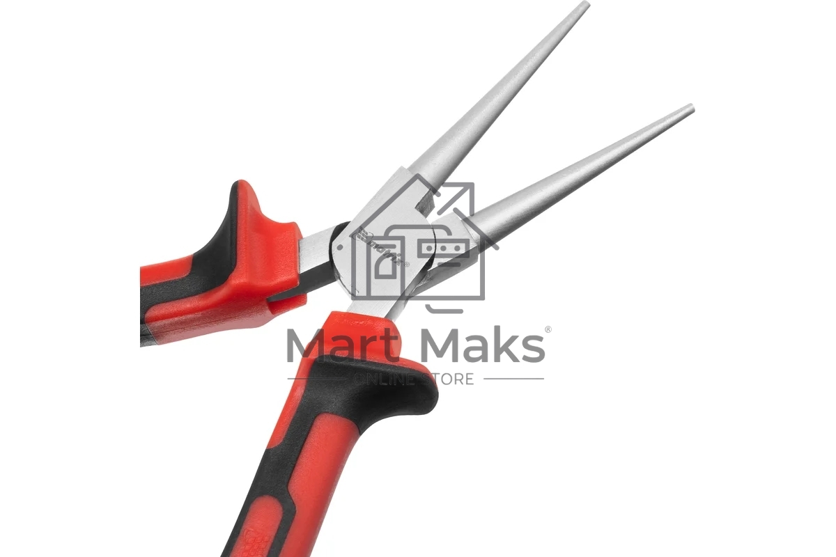 Круглогубцы Matrix 17355 NICKEL 160 мм, никелированные, двухкомпонентные рукоятки