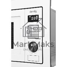 Встраиваемая микроволновая печь Domfy DM2540BW WG белый, 25 л, 900 Вт, переключатели - кнопки/поворотный мехинизм