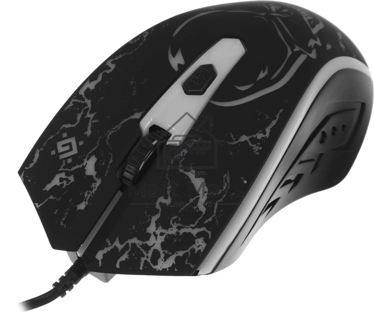 Мышь проводная Defender Overmatch GM-069 черный, 2400 dpi, USB, кнопки - 4