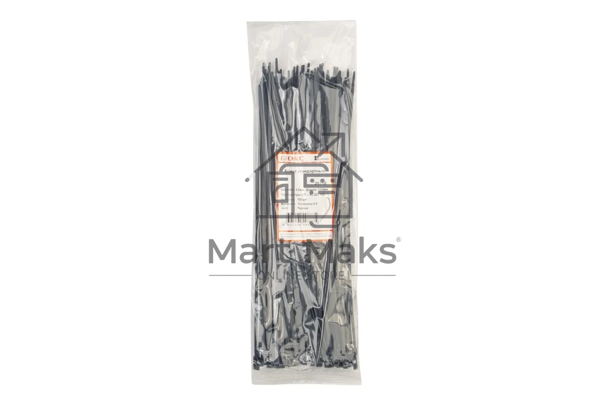 Хомут DKC P6.6 стандартный, черный 3,6x300