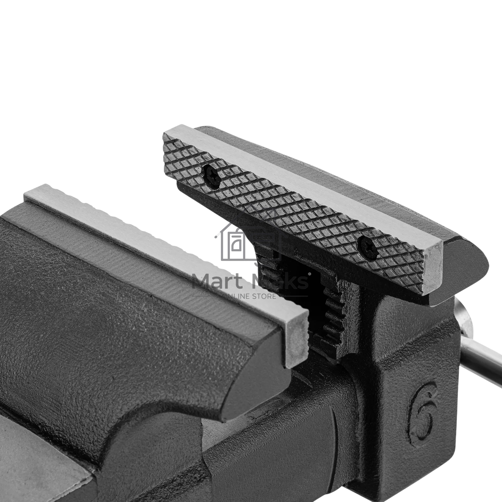 Тиски слесарные Denzel BVH-150 150 мм, поворотные, стальная направляющая, с наковальней