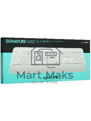 Клавиатура беспроводная Logitech K650 белый USB BT/Radio (подставка для запястий) (920-010986)