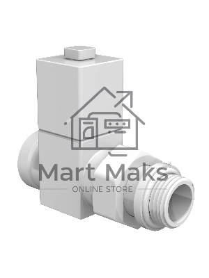 Набор дизайн-вентилей Royal Thermo CUBE, прямой (белый) 1/2