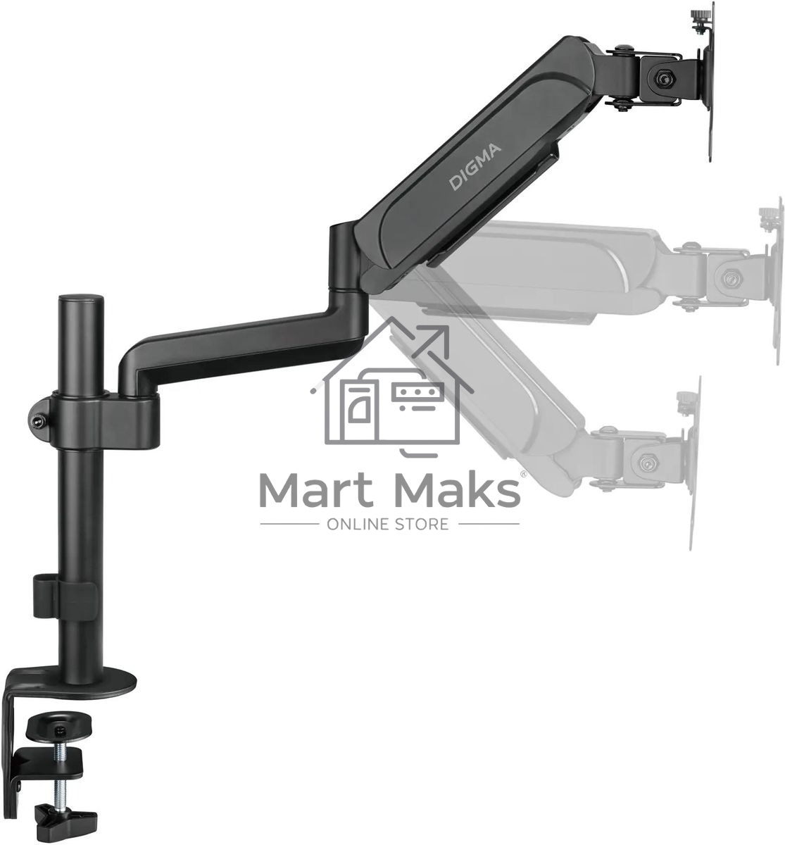 Кронштейн для мониторов ЖК Digma D-MM201 черный 17