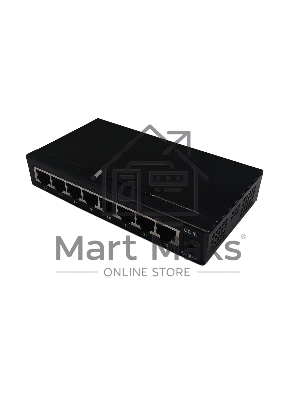 Коммутатор неуправляемый NEOMAX NMS-108P-1000-S, 8 портов 1000 Mbps, металл