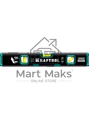 Компактный магнитный уровень с зеркальным глазком Kraftool 300 мм