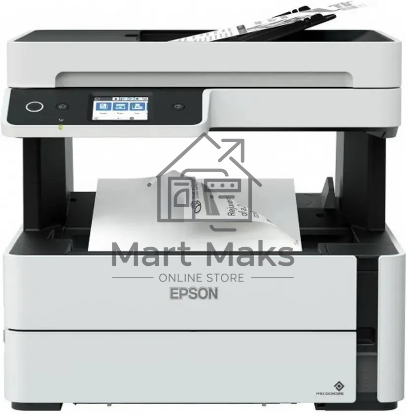 МФУ струйный Epson M3170 (C11CG92501), A4, ч/б, печ. до 39 стр/мин., 2400 x 1200 dpi (печать) 1200x2400dpi (скан.), USB, RJ-45, Wi-Fi, Air Print