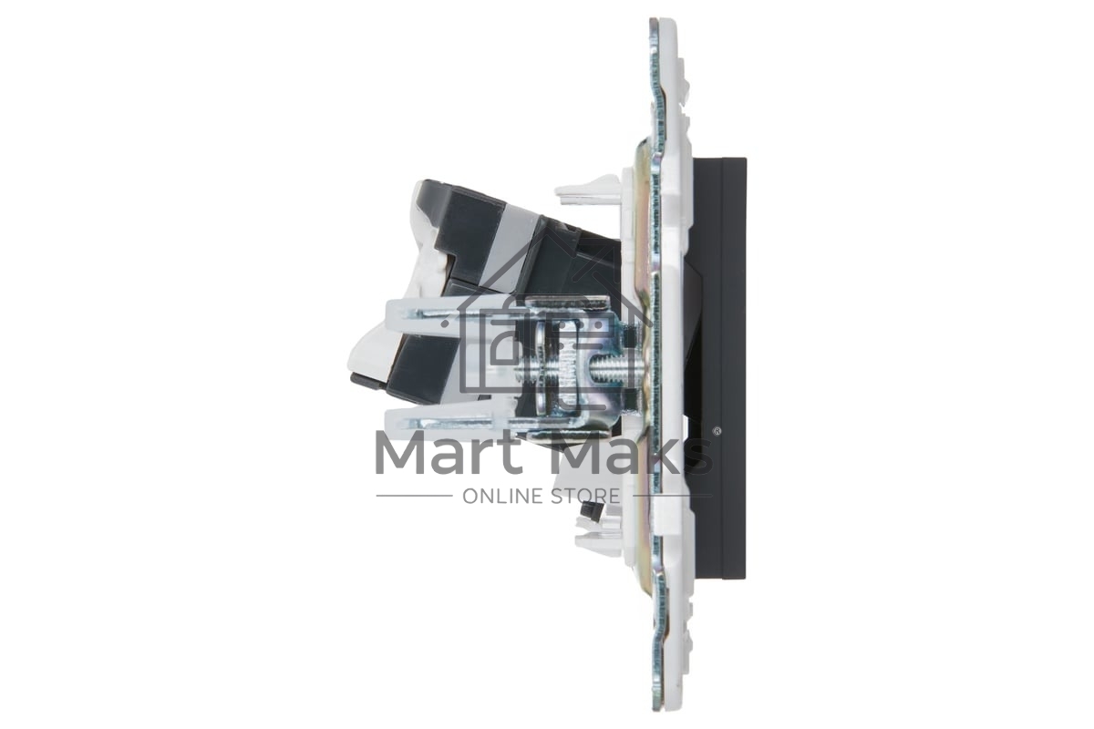 Розетка компьютерная IEK SKANDY SK-K01G графит RJ45 кат.5E SK-K10-1-K53