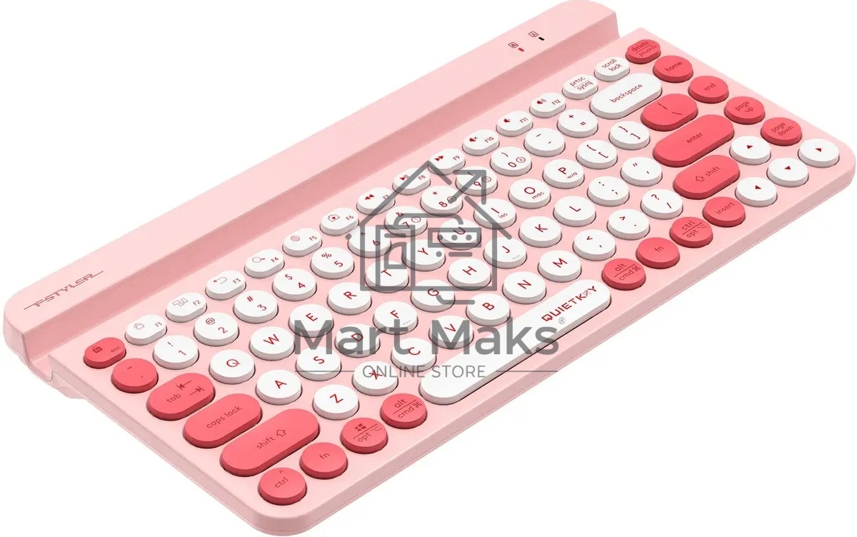 Клавиатура A4Tech Fstyler FBK30 розовый USB беспроводная BT/Radio slim Multimedia (FBK30 RASPBERRY)