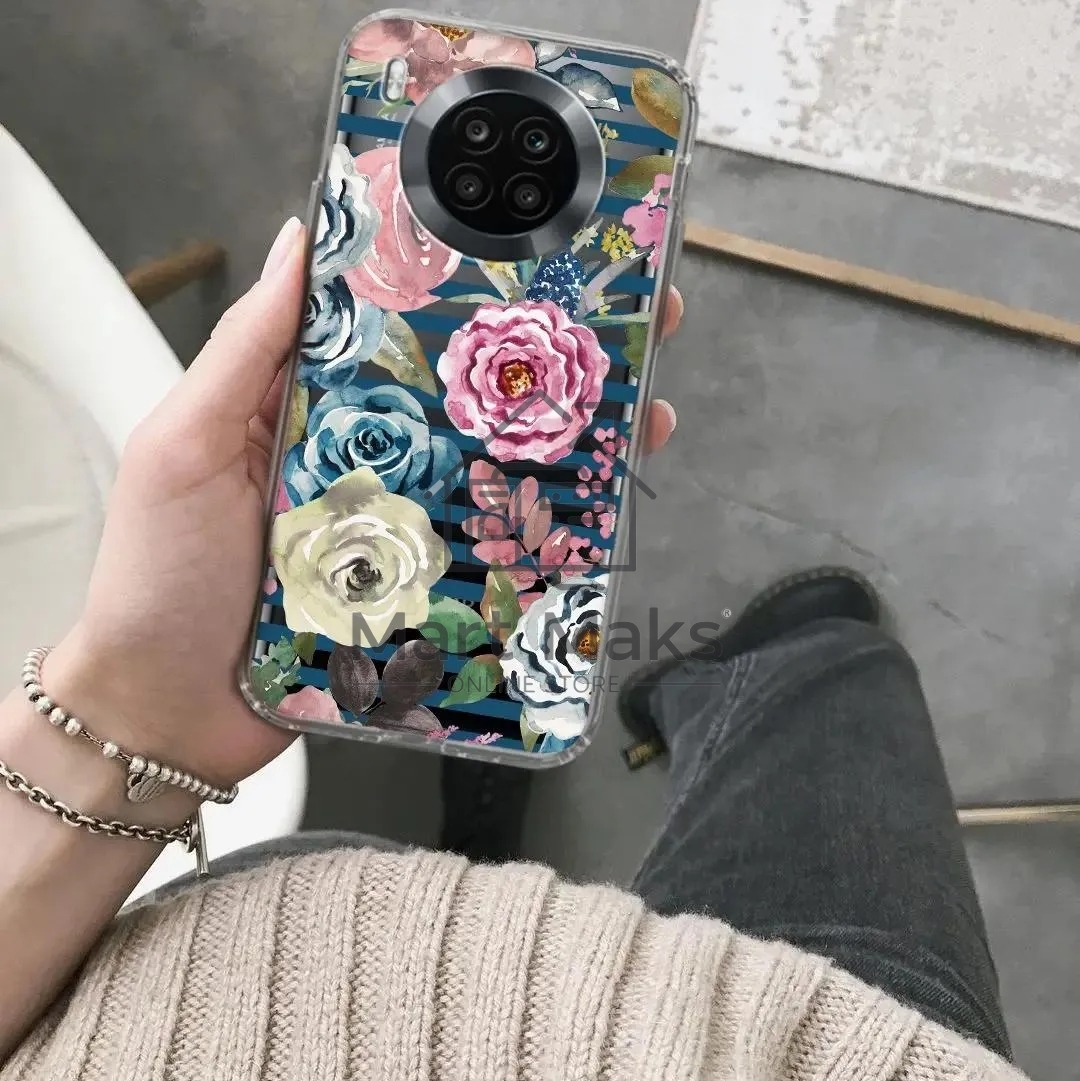Чехол (клип-кейс) Gresso Air, для Honor 50 Lite, прозрачный/рисунок gr17aaae9355