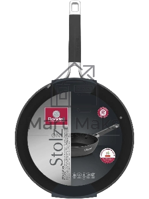Сковорода Rondell Stolz RDA-1767, 28см, без крышки, серый
