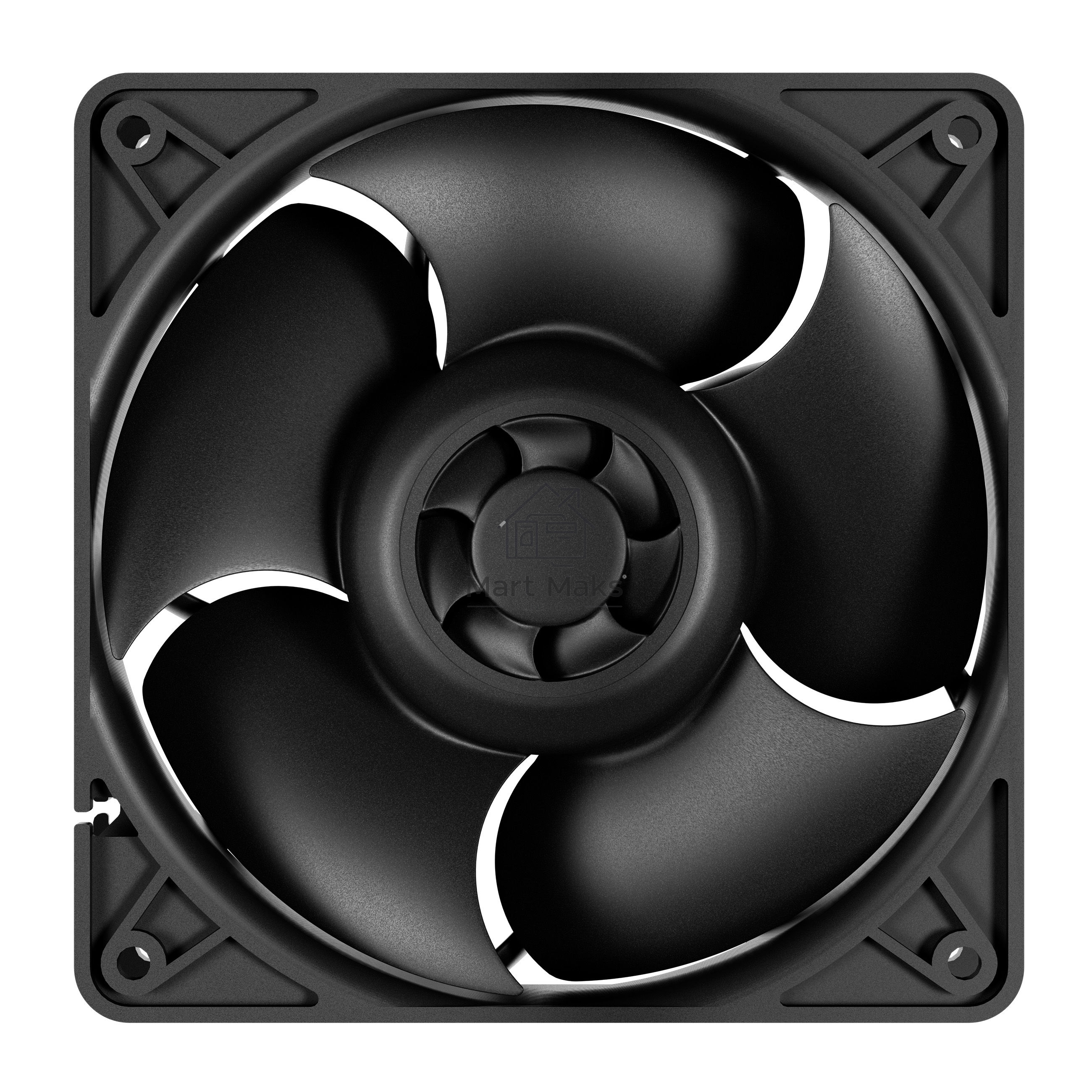 Вентилятор для корпуса Arctic S12038-4K черный, 120 мм, 4000 об/мин, 4 pin