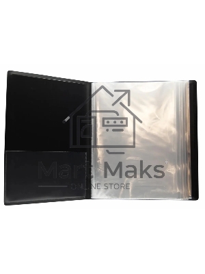 Папка с 60 прозрачными вкладками Silwerhof Perlen 292961-74 A4 1мм, карман синий металлик