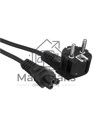 Кабель питания ноутбуков ExeGate Power PC5-0,5P (Евровилка Schuko->C5, VDE-250V-3*0.5мм2, медь, черный, 6A, 0.5м)