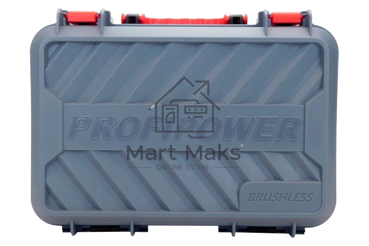 Аккумуляторный бесщеточный ударный гайковерт ProfiPower BL-163 (16В, 260Нм, Li-ion 2шт, 2.0А·ч, ударные головки 17,19,21, З/У,в кейсе)