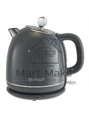 Чайник электрический Delta LUX DE-1018 (1,7 л. металл/пластик) серый