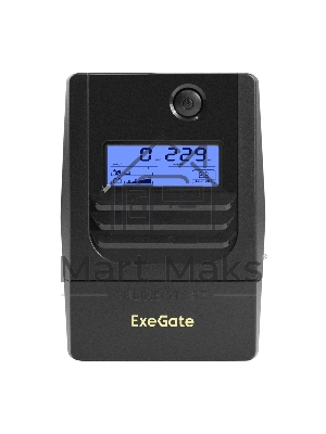 Источник бесперебойного питания ExeGate Smart LB-450.LCD.AVR.4C13 (450VA/270W, LCD, AVR, 4*C13, батарея 12V 4.5Ah, Black)