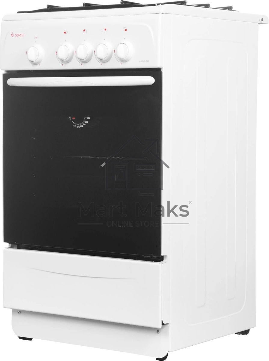 Плита газовая Gefest ПГ 3200-08 К35 белый, конфорок 4 шт, духовка 42 л, 50 см x 85 см x 53 см