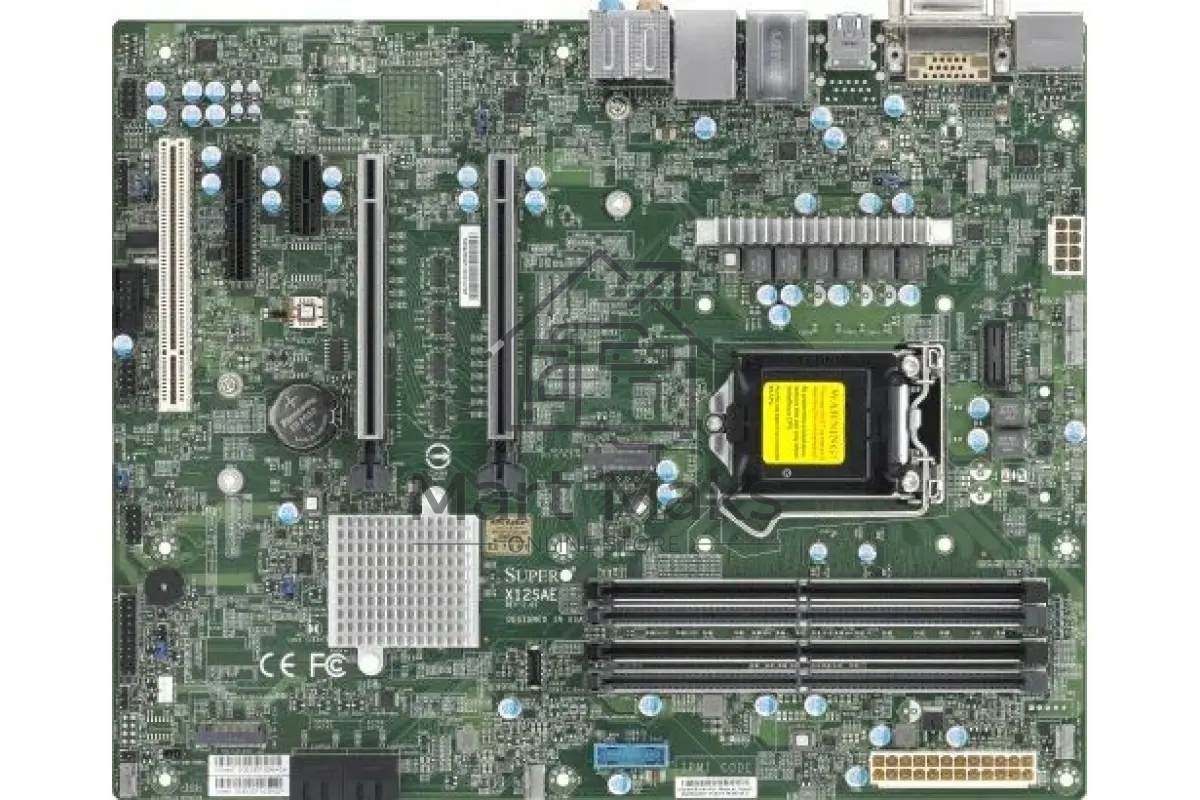 Материнская плата Supermicro MBD-X12SAE-B, LGA 1200, Intel W480, 4xDDR4, 4xSATA, 2xM.2, 3xPCIe 3.0 (x16, x16, x1), 1xDP, 1xHDMI, 1xDVI-D, 2xUSB-A 2.0, 2xUSB-A 3.2 Gen 1, 3xUSB-A 3.2 Gen 2, 1xUSB-C 3.2 Gen 2, 1x 2.5Gb LAN, 1x 1Gb LAN, 5.1, 1xCOM, ATX