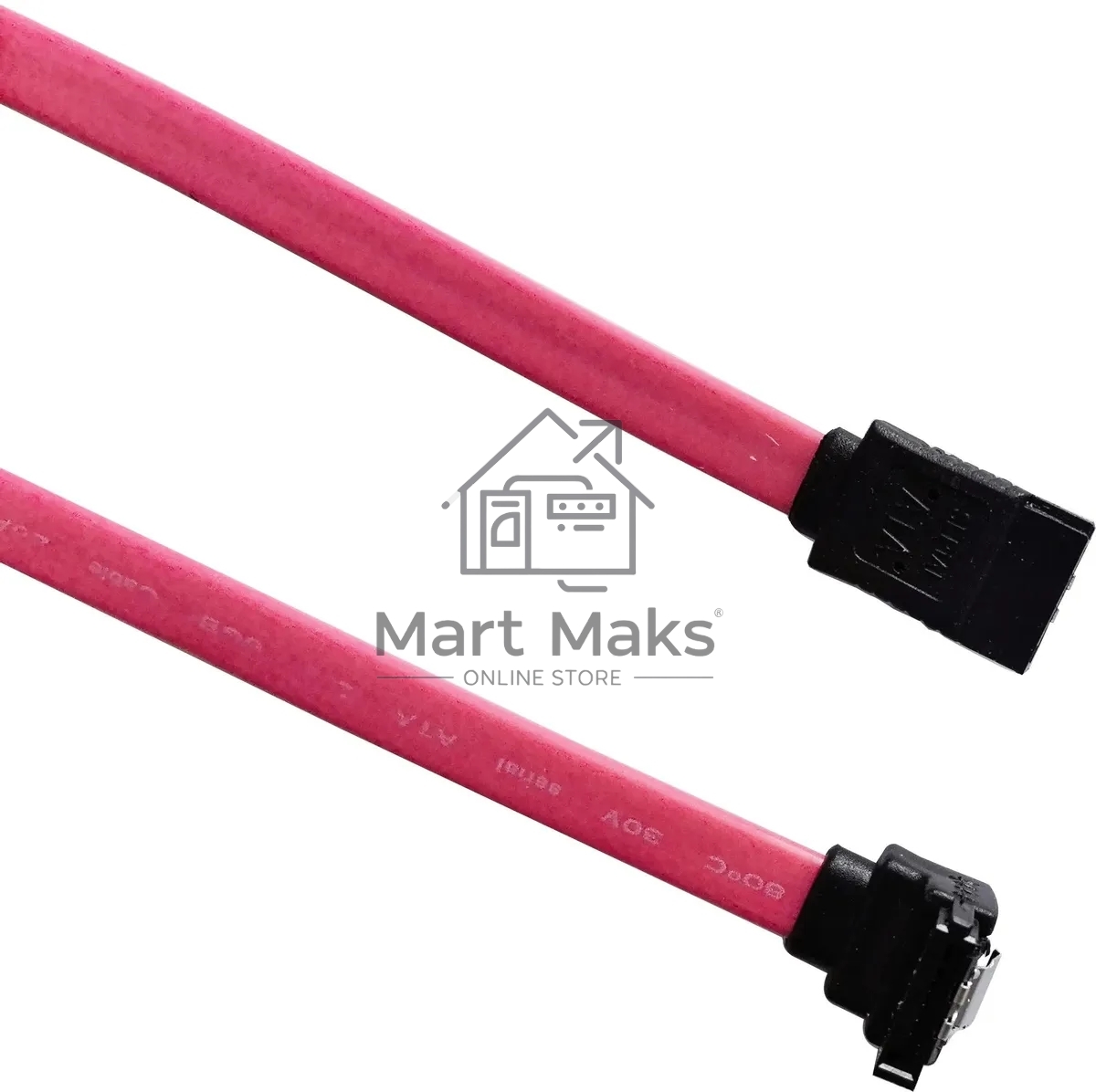 Кабель Buro SATA SATA 0.5м (BU-SATA-SATA-ANG-LOCK) красный