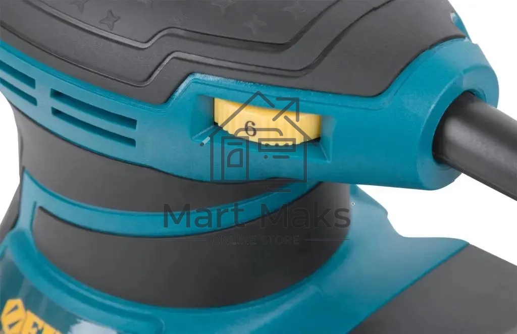 Шлифмашина эксцентриковая FIT OS-350, 350 Вт, 3000-13000 об/мин, 125 мм, 1,5 кг, липучка, пластик. контейнер, коробка