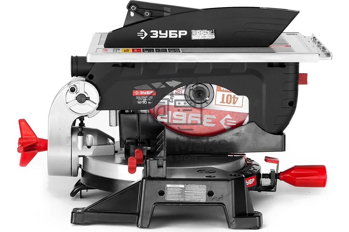 Торцовочная комбинированная пила Зубр ЗПТК-255-1800
