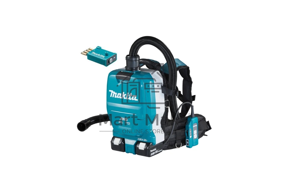 Строительный пылесос MAKITA DVC265ZXU аккумуляторный Li-ion, 36 В, уборка сухая, пылесборник мешок, 2 л, без АКБ, без ЗУ