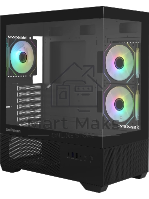 Компьютерный корпус ZALMAN CHRONIX, ATX, BLACK, WINDOW, 1xCombo (3.5’’ or 2.5’’), 1x3.5’’HDD, 2x2.5’’SSD, 1xUSB2.0, 1xUSB3.0, 1xUSB Type-C, SIDE 2x120мм ARGB, REAR 1x120мм ARGB