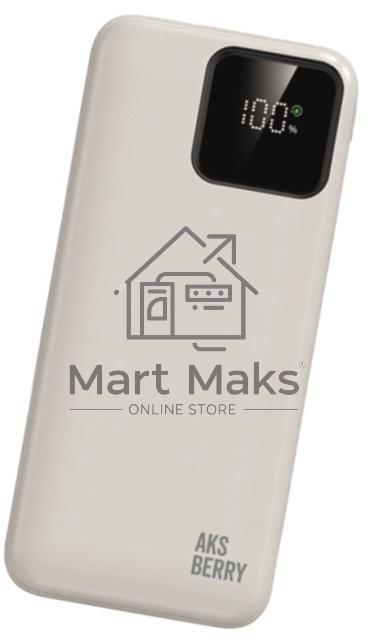 Мобильный аккумулятор Aksberry (6900286030019) E200 Boosti быстрая зарядка PD22.5W/QC22.5W с дисплеем 20000 mAh, белый
