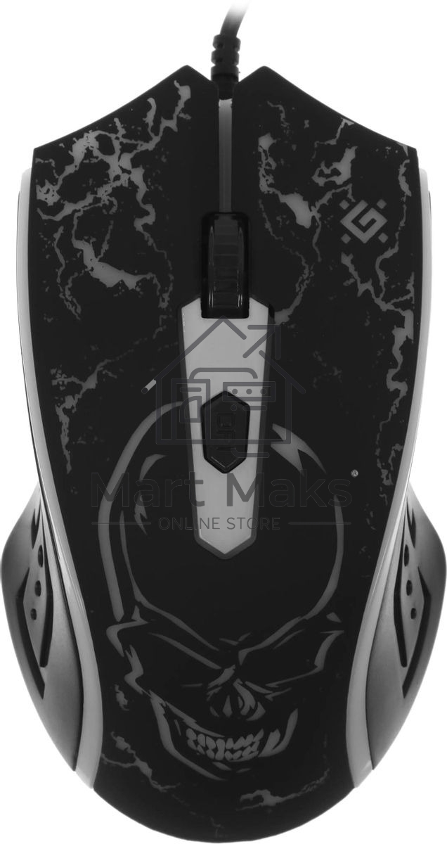 Мышь проводная Defender Overmatch GM-069 черный, 2400 dpi, USB, кнопки - 4