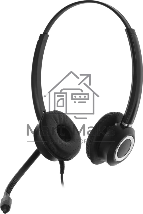 Гарнитура VT VT6200-D чёрный-серебристый, проводная, USB