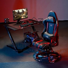 Стол игровой Eureka TN-Z43-BK-V2 столешница ЛДСП черный каркас черный