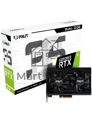 Видеокарта Palit RTX 3050 DUAL 8G V1 (NE63050018P1-1070D V1) RTL