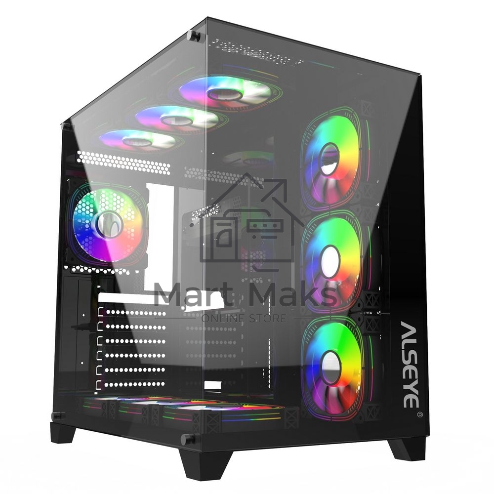 Корпус Alseye Paladin-B, Midi-Tower, чёрный, 4 x 120 мм